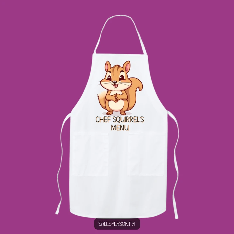 Funny Squirrel Handshake Apron: Cook Up Success with Business Humor in the Kitchen