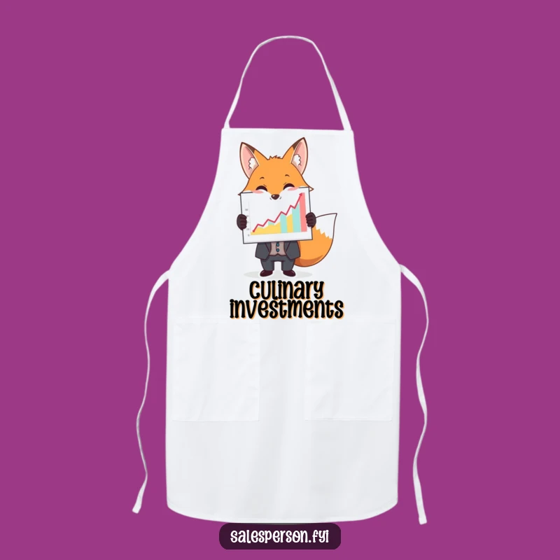 Savvy Fox Business Apron: Cook with Insight, Perfect Funny Gift!