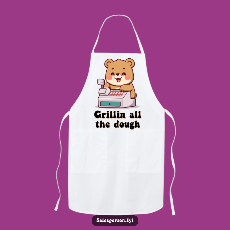 Funny Bear Cash Register Apron: Cook Up Some Laughs in the Kitchen