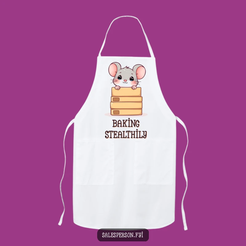 Funny Mouse and Boxes Apron: Cook Up Some Fun with Curious Charm