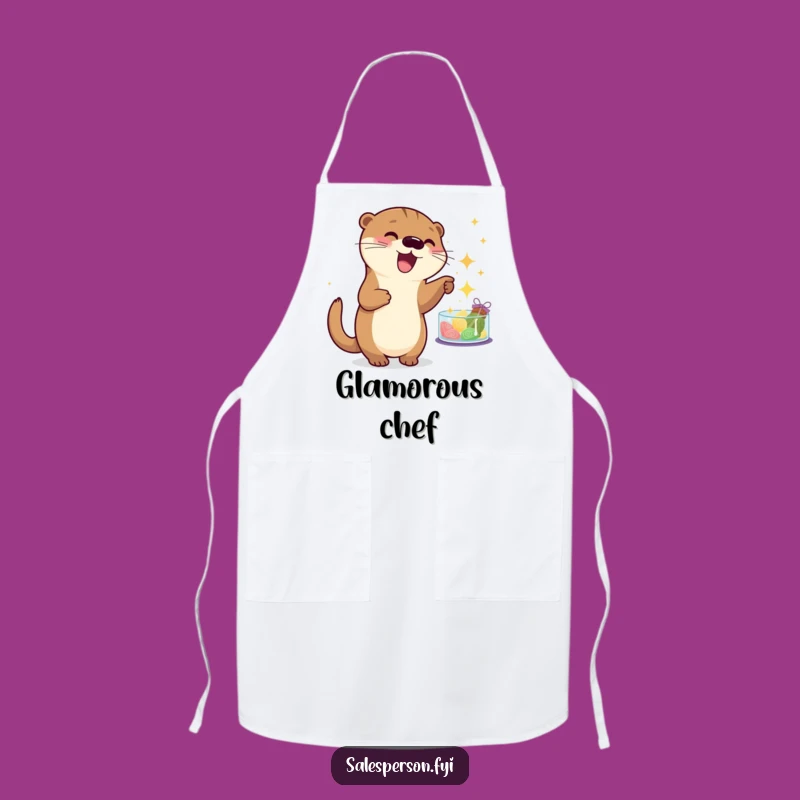 Funny Otter Shopping Apron - Cute Gift for Playful Cooks