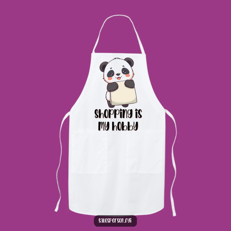 Funny Panda Chef Apron: Cook with Joy and Shopping Bag Enthusiasm!
