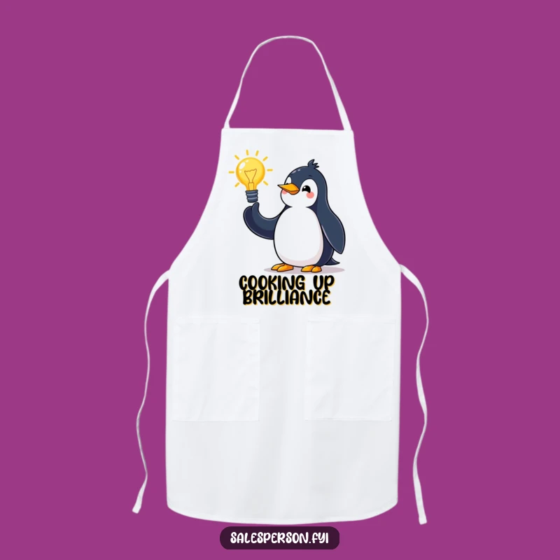 Funny Penguin Presenter Apron: Cook Up Ideas with This Jovial Chef