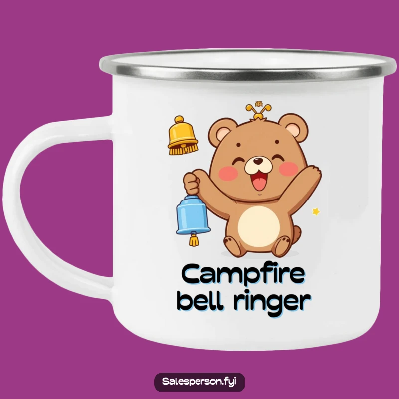 Adventure Bear Bell Mug: Joyful Mornings, Perfect Funny Gift!
