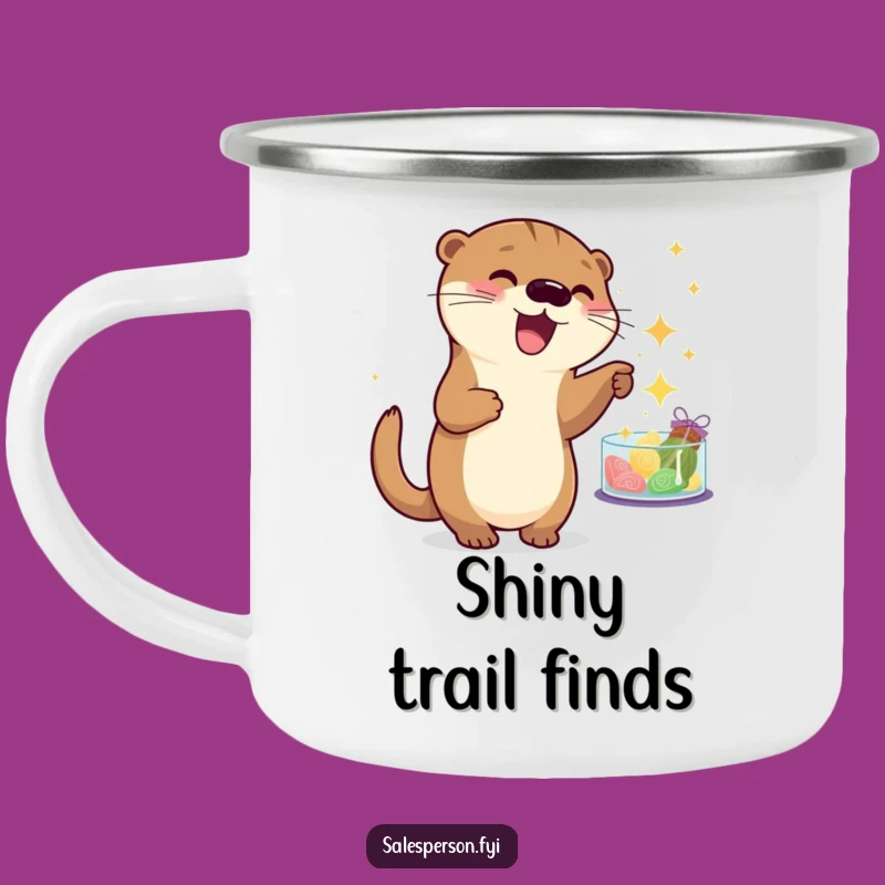 Funny Otter Sparkle Camping Mug - Cute Gift for Outdoor Shoppers