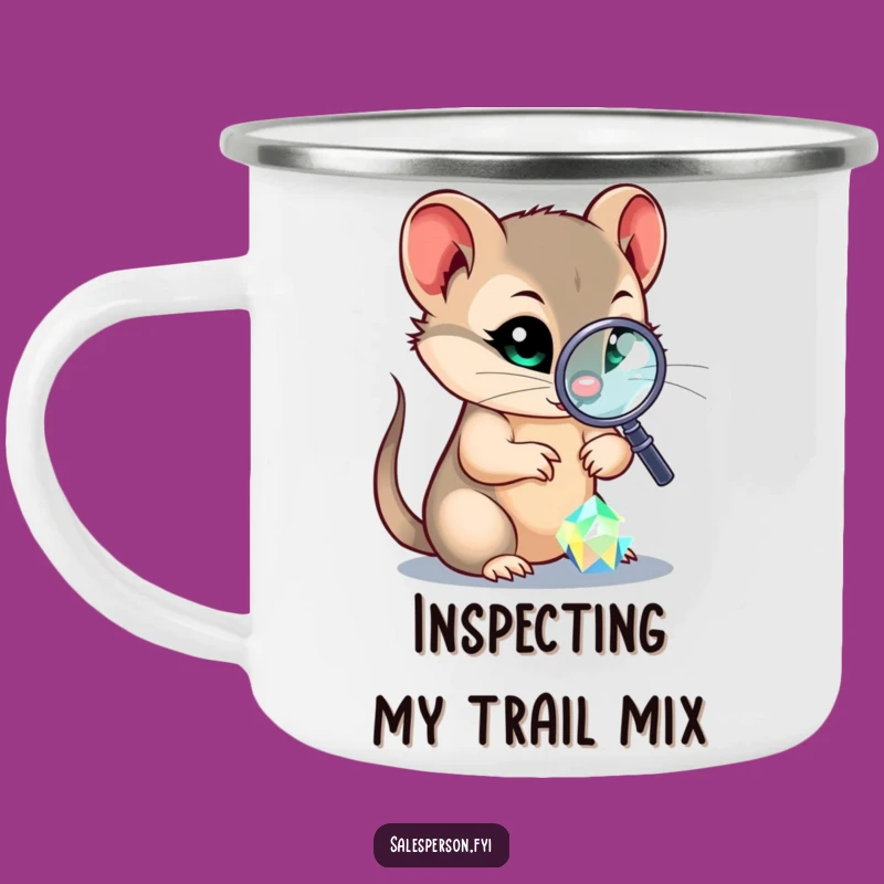 Funny Sly Weasel Camping Mug, Outdoor Gem Inspection Cup, Gift