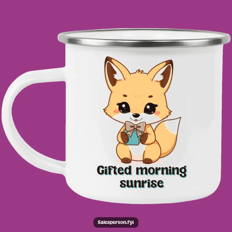 Funny Fox Bowtie Gift Camping Mug: Dapper Adventure & Humorous Present