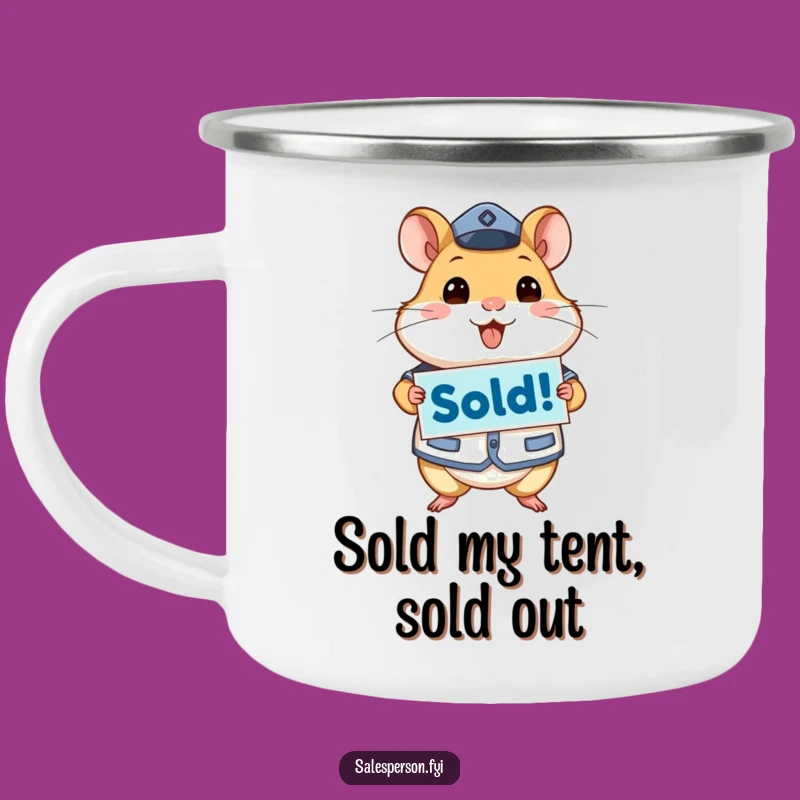 Funny Hamster Camping Mug, Outdoor Sold! Sign Cup, Gift