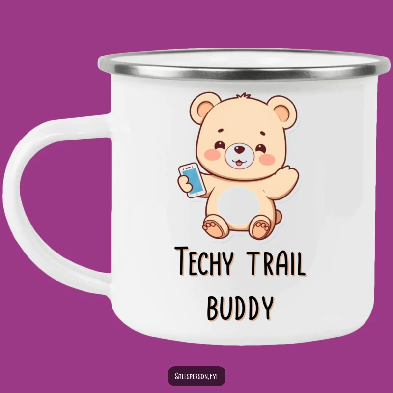 Funny Tech Bear Camping Mug: Adventure with Techy Funny Vibes