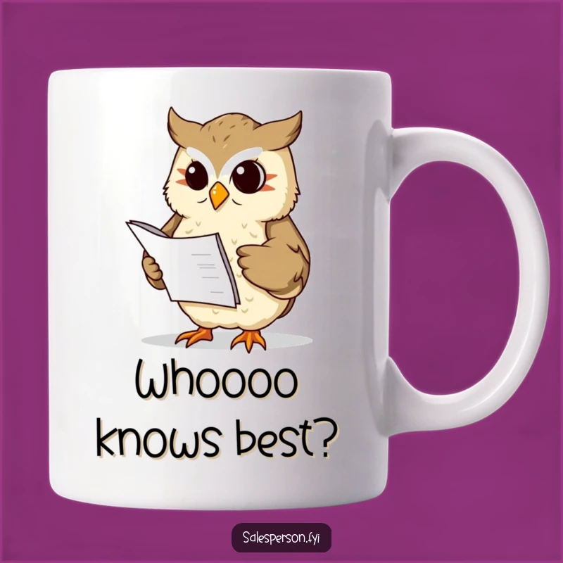 Funny Owl Ledger Mug: Wise Financial Humor Gift for Savvy Savers