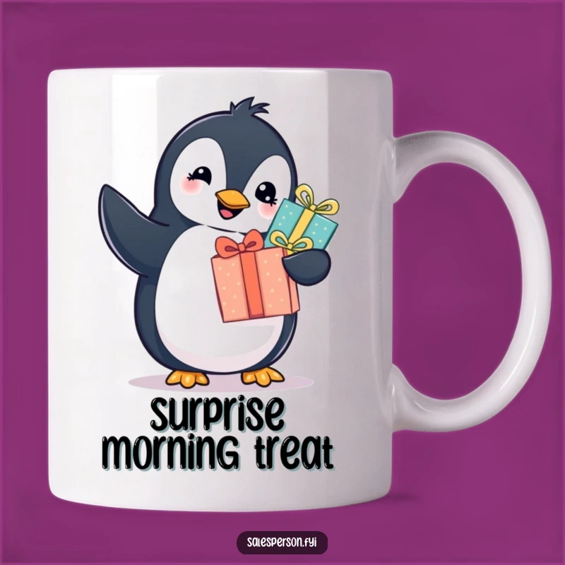 Funny Penguin Gift Mug - Cheerful Surprise Gift for Friends