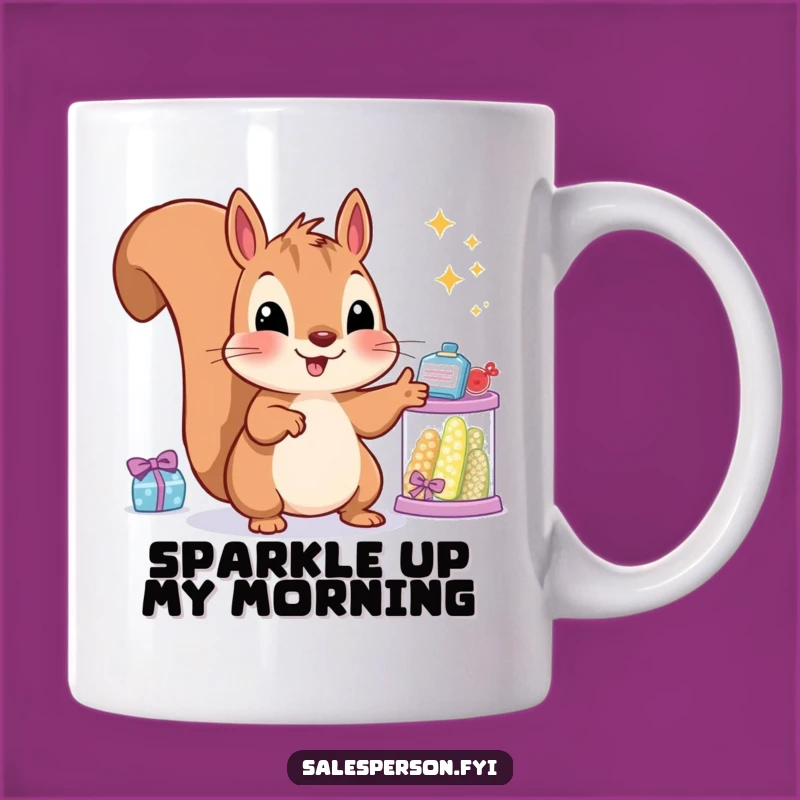 Funny Squirrel Shopper Mug: A Hilarious Gift for Those Who Love Retail Therapy