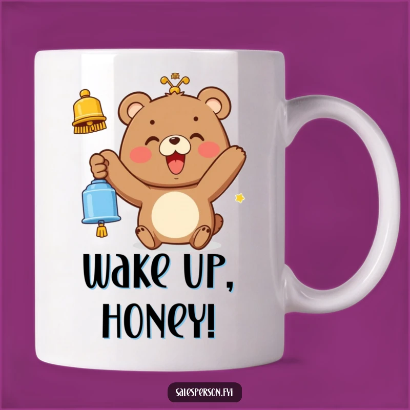 Joyful Bear Bell Mug: Ring in Happiness, Perfect Funny Gift!