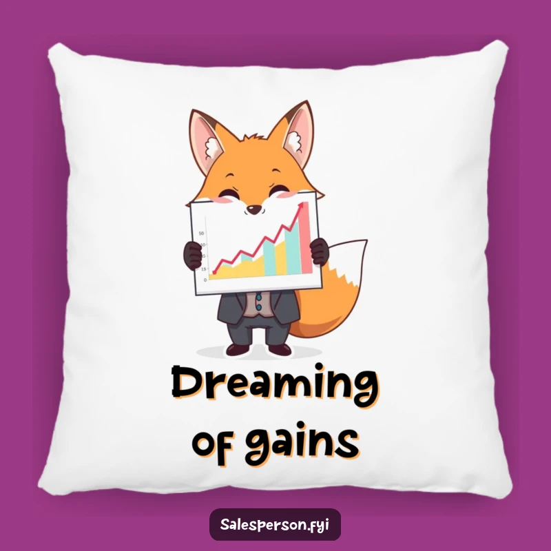 Cozy Fox Success Pillow: Snuggle with Smarts, Great Funny Gift!