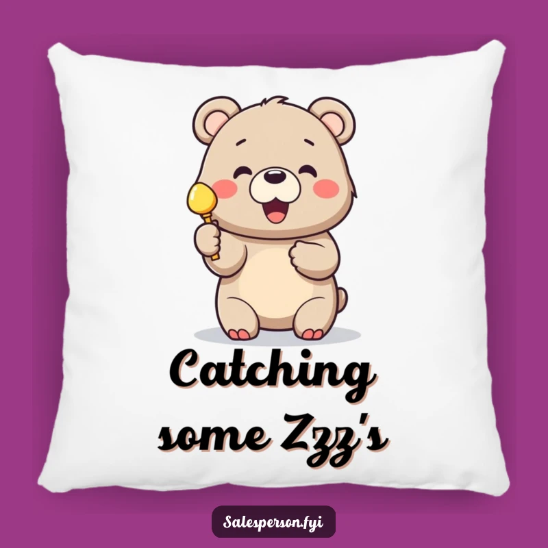 Funny Bear Shiny Object Pillow - Cheerful Accent for Cozy Homes