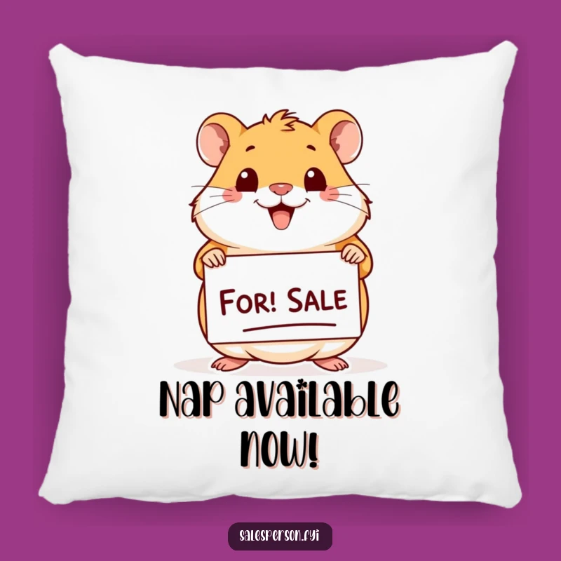 Funny Hamster For Sale Pillow: Cozy Comfort & Hilarious Home Decor