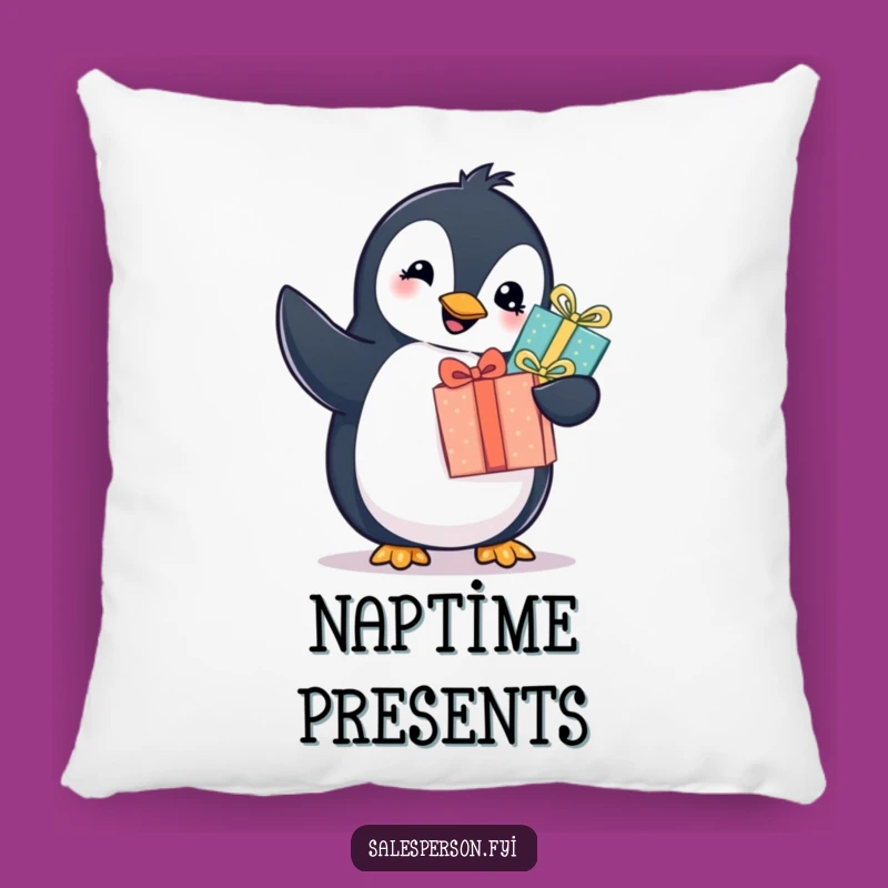 Funny Penguin Gift Pillow - Cozy Cheerful Gift for Homes