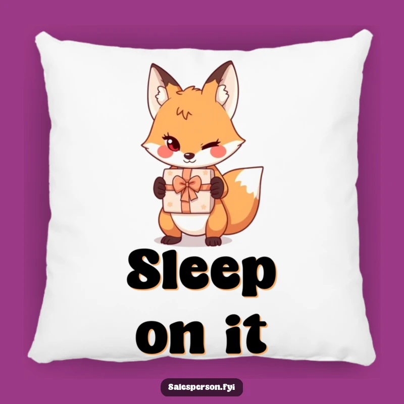 Funny Sly Fox Pillow - Comfy and Humorous Home Decor