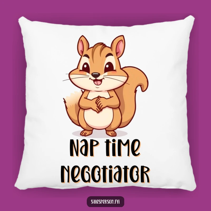 Funny Squirrel Handshake Pillow: Cozy Comfort with a Hilarious Business Twist