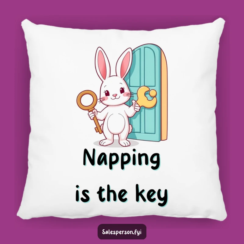 Funny Rabbit Key Pillow - Cozy Mystery Accent, Hilarious Surprise Gift