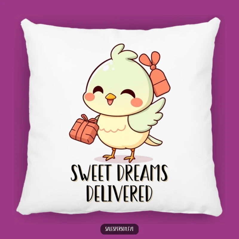 Funny Bird Delivery Pillow: Cuddle Up with Comfort and Cheerful Vibes