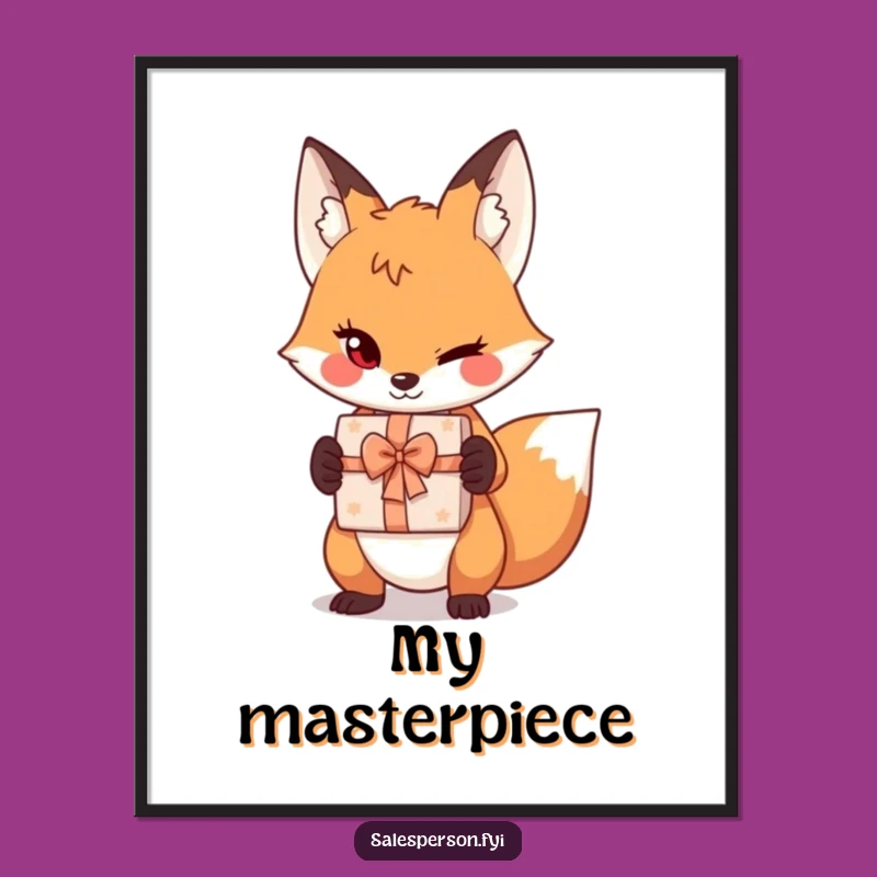 Funny Sly Fox Digital Print - Instant Humorous Decor with a Wink