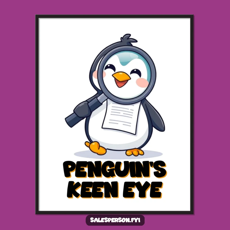 Funny Penguin Detective Digital Art: Instant Intrigue for Your Space