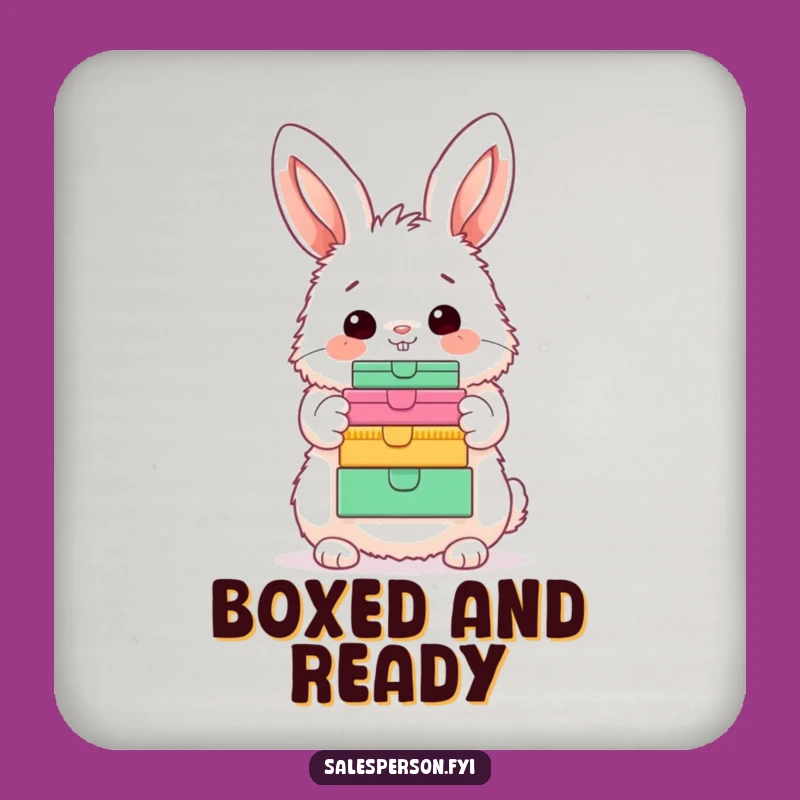 Funny Bunny Drink Coaster - Protect Surfaces with Hilarious Fluffy Character Art