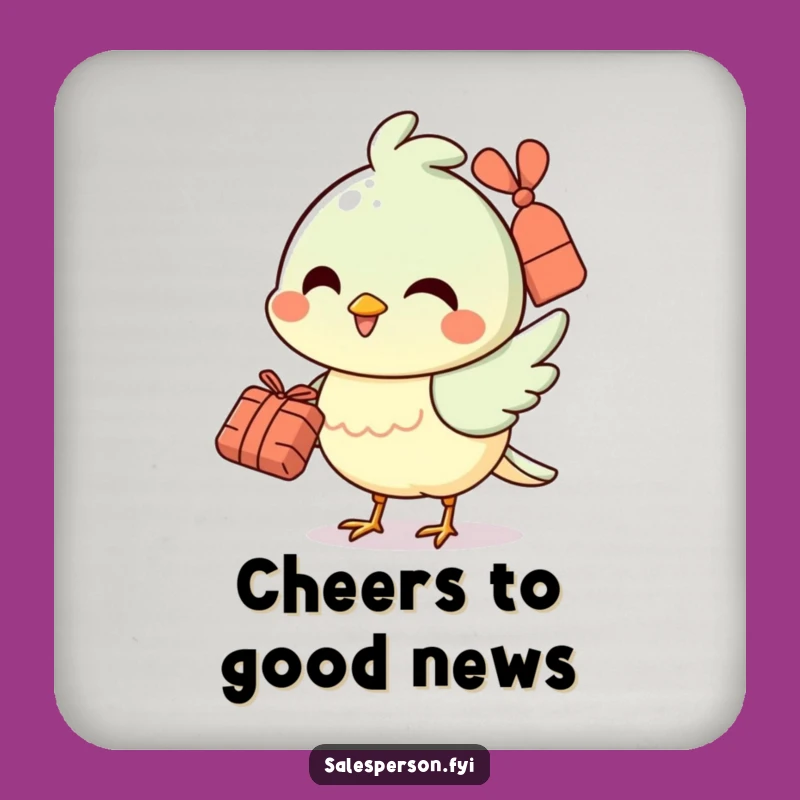 Funny Bird Delivery Drink Coaster: Protect Surfaces with Cheerful Flair