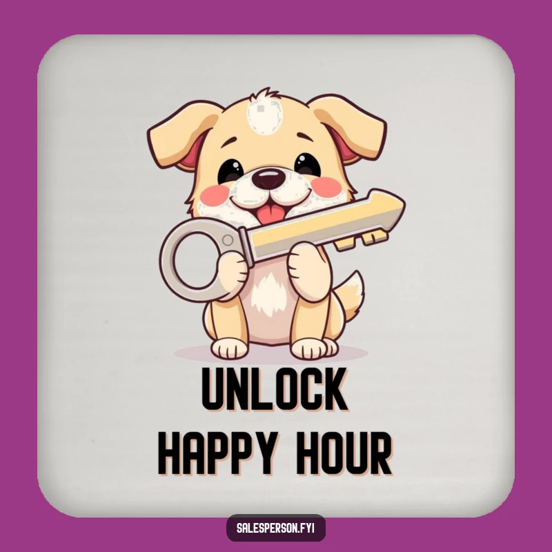 Funny Dog Key Coaster Set: Protect Surfaces with Humor - Great Gift!