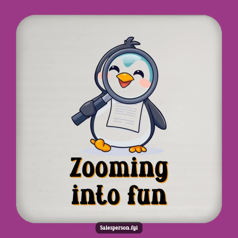 Funny Penguin Detective Coasters: Protect Surfaces with Investigative Charm