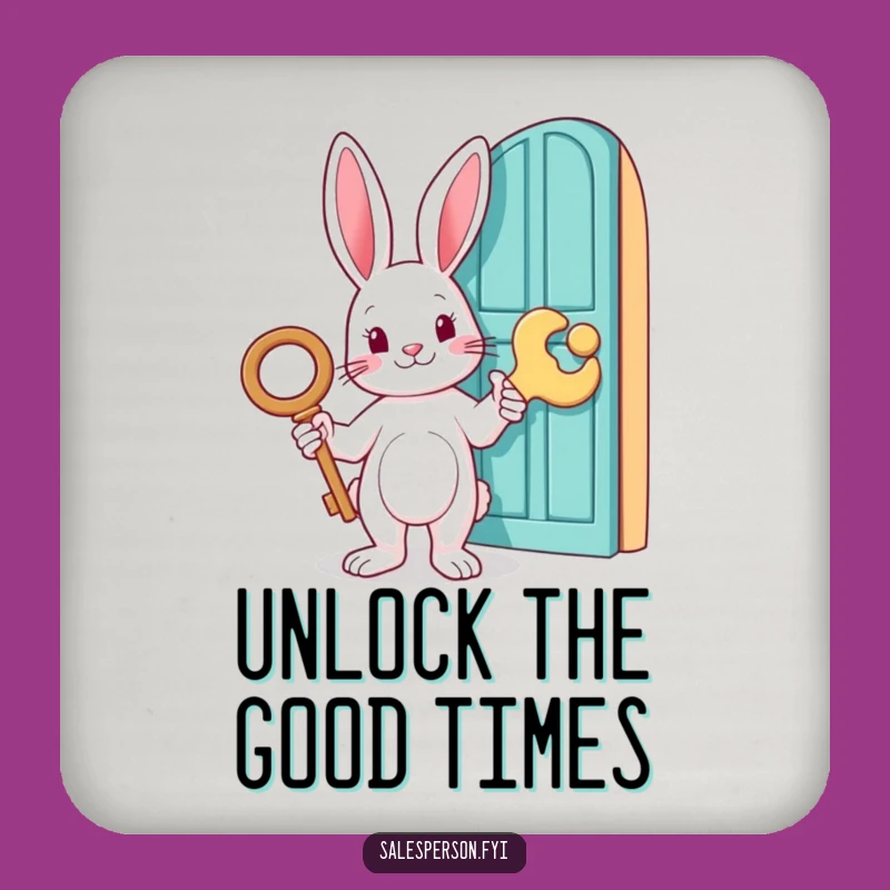 Funny Rabbit Key Coaster - Protect Surfaces With Mystery, Hilarious Gift