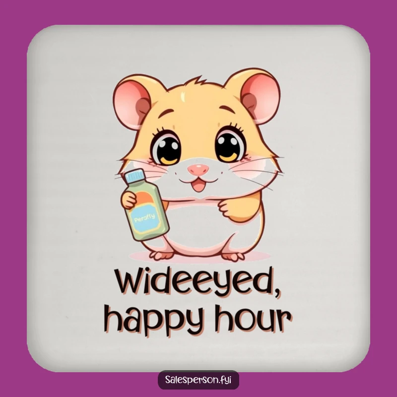 Funny Hamster Demo Coasters: Protect Surfaces with Enthusiastic Charm