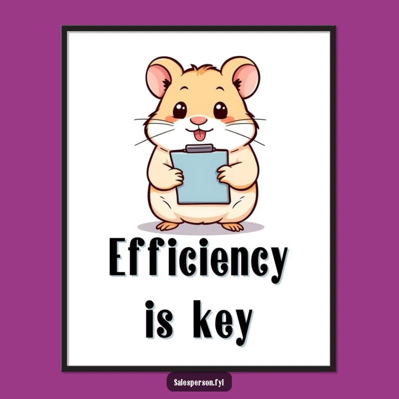 Funny Hamster Clipboard Poster: Hilarious Wall Art, Your Next Funny Gift!