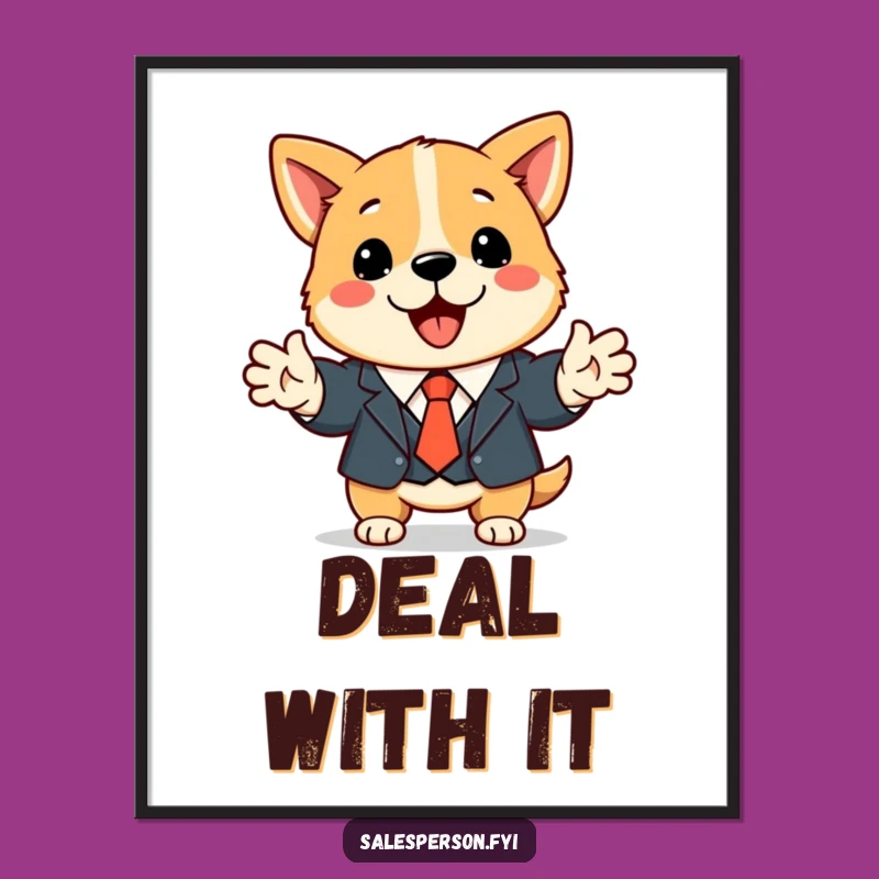 Funny Dog Business Poster A Professional Wall Art For Your Office