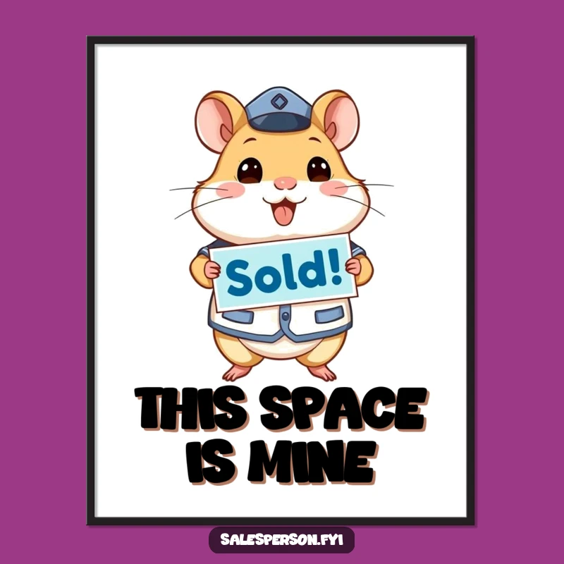 Funny Hamster Poster, Energetic Sold! Sign Wall Art, Gift