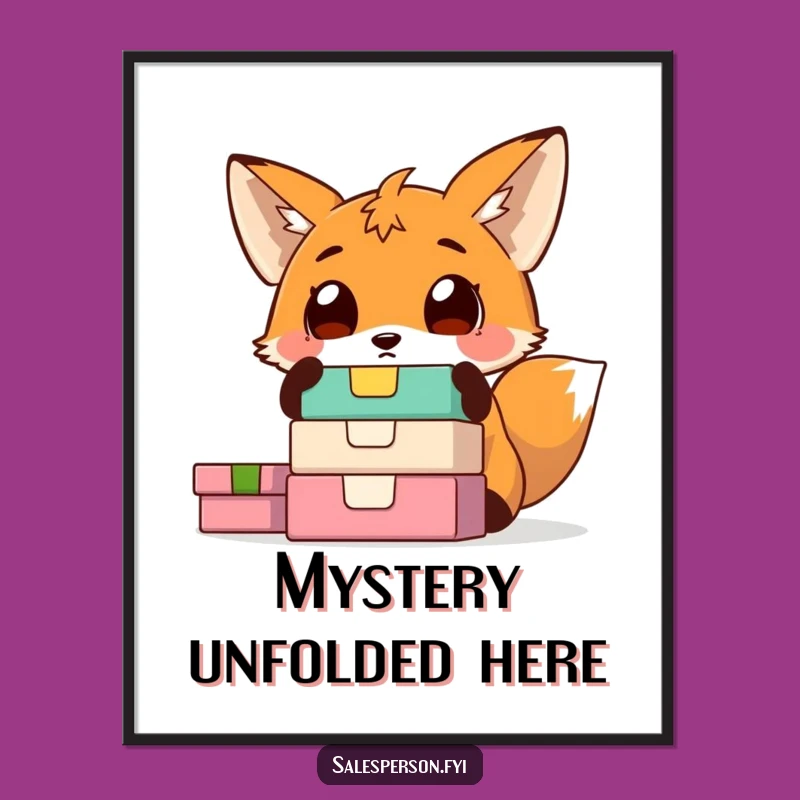 Funny Fox Surprise Poster: Add Whimsy and Color to Your Walls