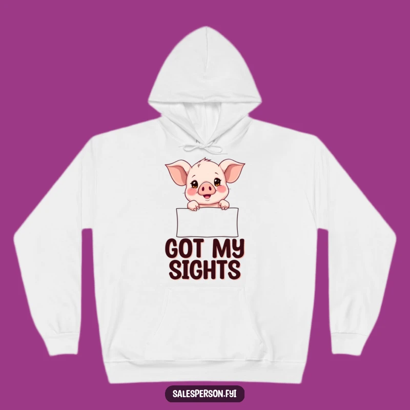 Cozy Funny Piglet Hoodie: Hopeful Banner, Warm Comfort & Whimsical Gift
