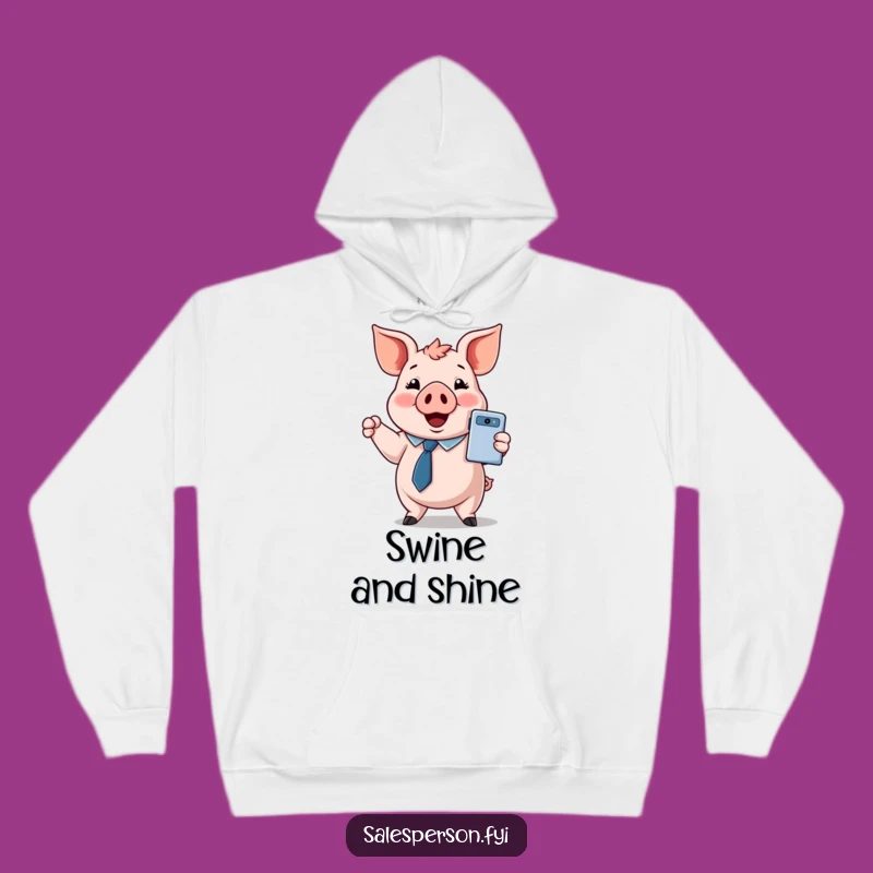 Cozy Gadget Pig Hoodie: Stay Warm, Stay Connected, Great Funny Gift!