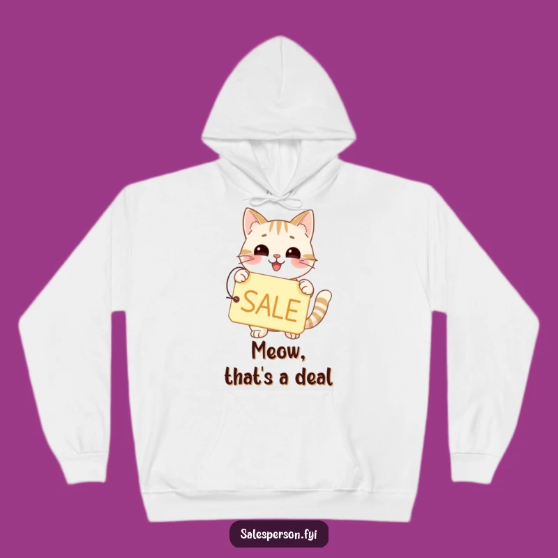 Funny Cat SALE Hoodie - Cozy & Happy Gift for Bargain Hunters