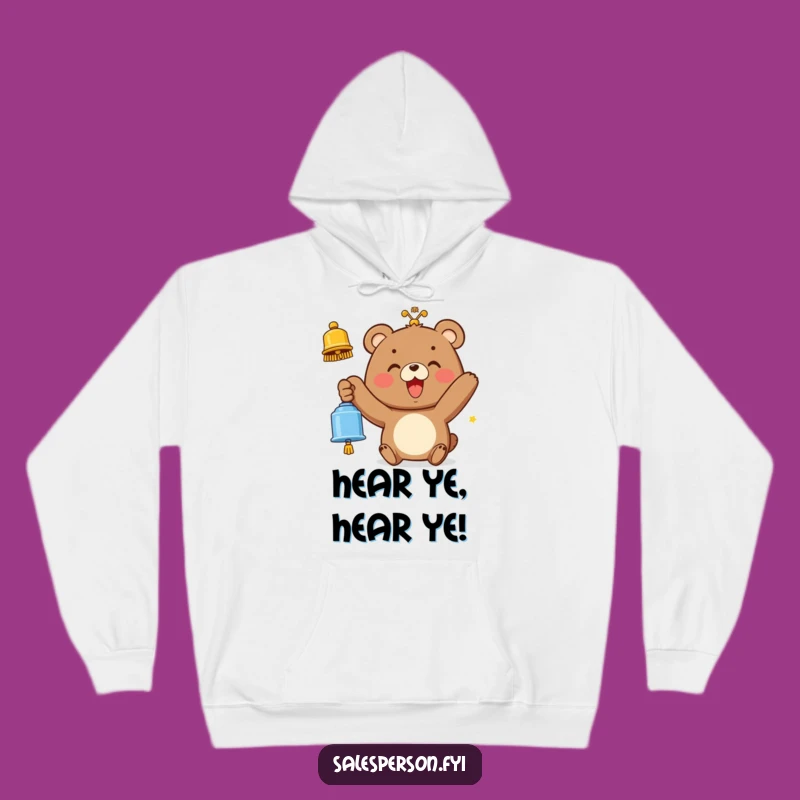 Cozy Bear Bell Hoodie: Warmth and Cheer, Great Funny Gift!