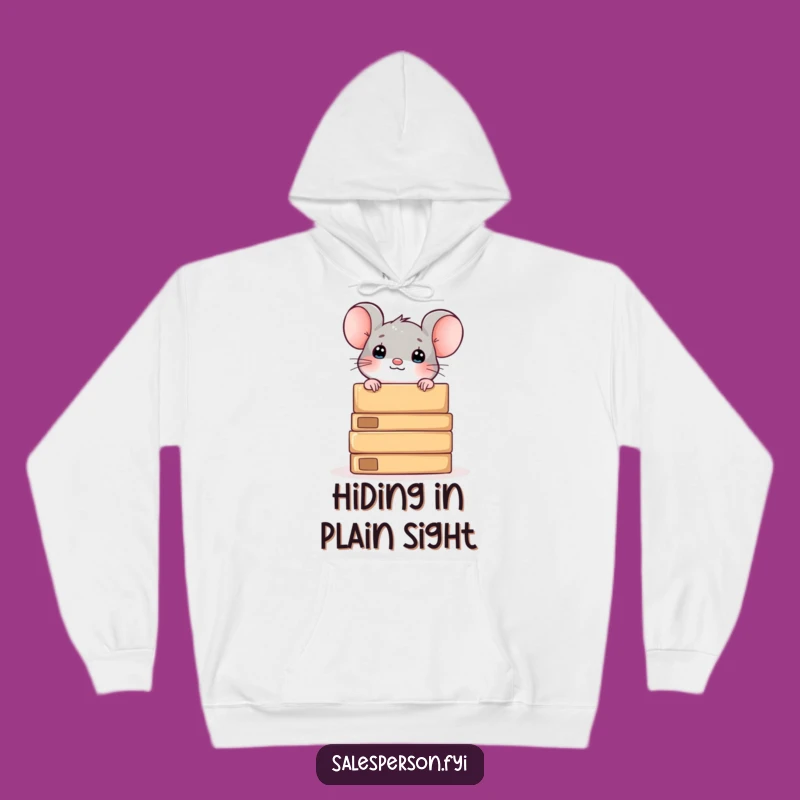 Cozy Funny Mouse and Boxes Hoodie: Stay Warm While You Explore the Unknown