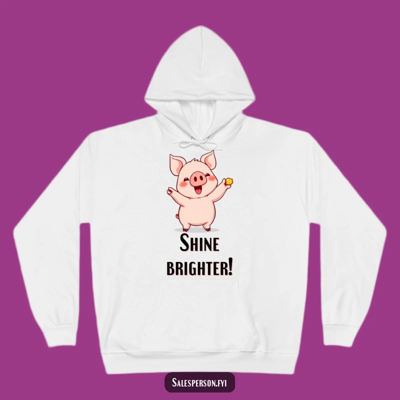 Cozy Funny Pig's Shiny Find Hoodie: Warm & Humorous Gift