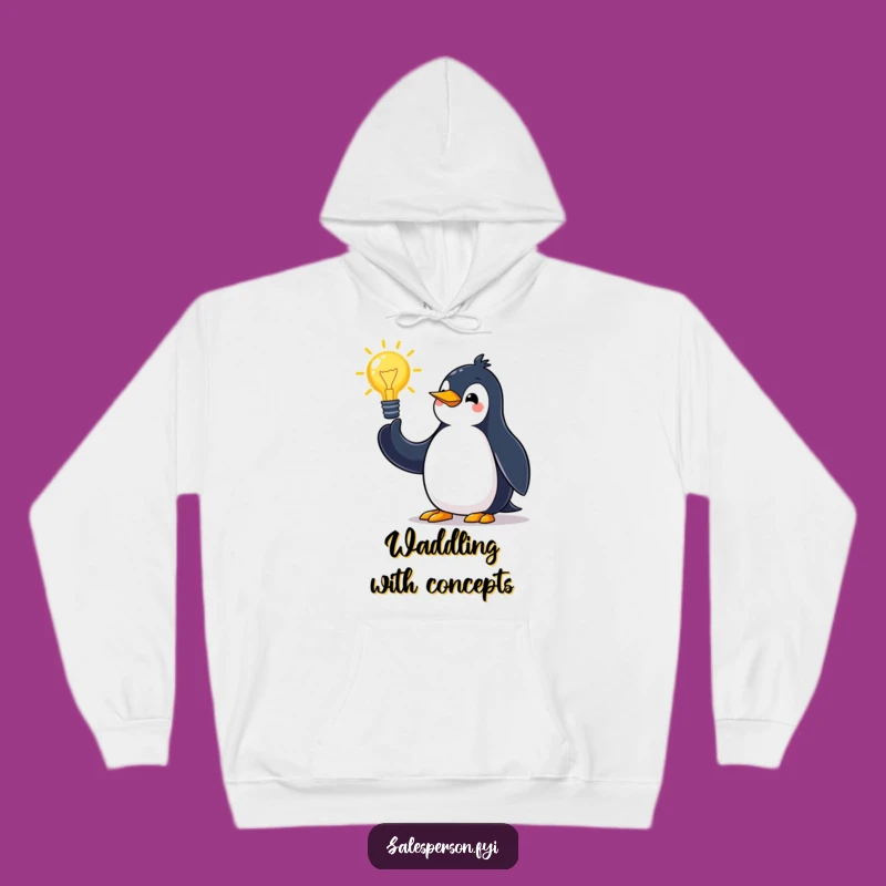Cozy Funny Penguin Presentation Hoodie: Stay Warm While Sharing Your Vision