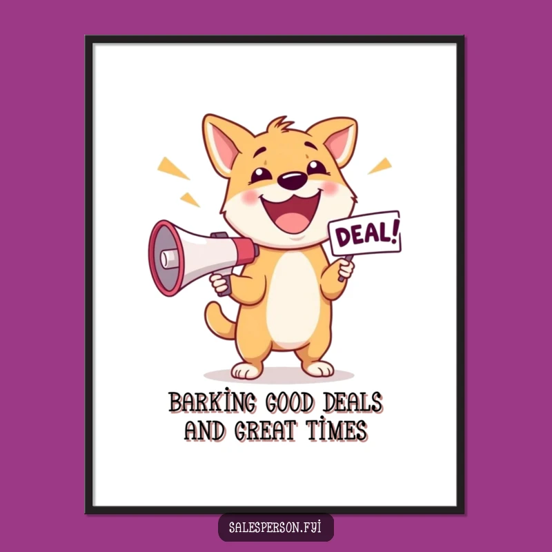 Free Printable Dog Megaphone Art: Energetic Downloadable Wall Decor