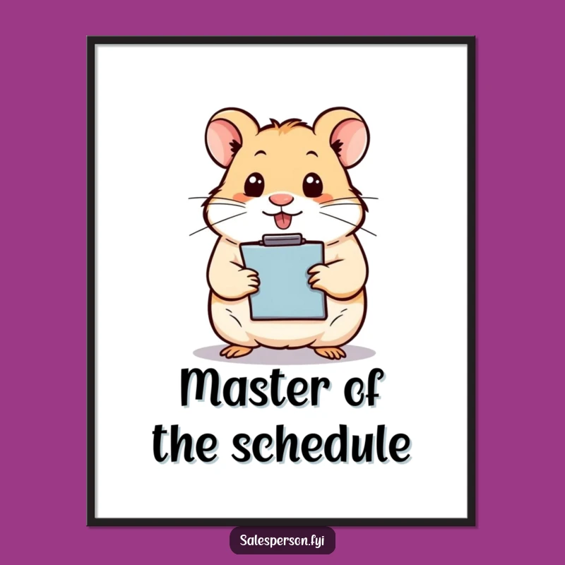 Free Printable Hamster Wall Art: Organized Productivity Decor Downloadable