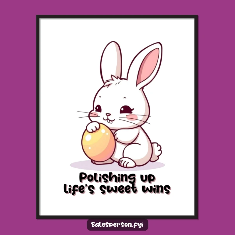 Free Printable Bunny Shiny Art: Determined Downloadable Wall Decor