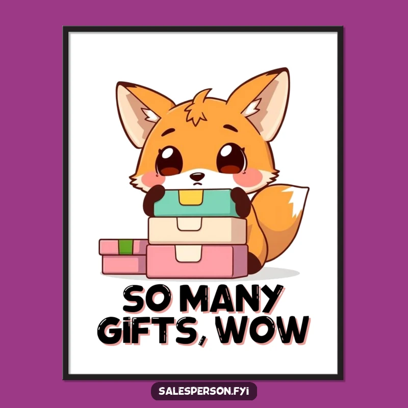 Free Printable Wall Art: Surprised Fox Boxes, Whimsical Downloadable Decor for a Playful Space