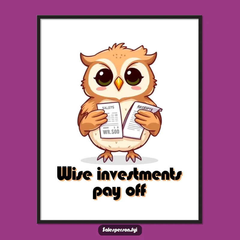 Funny Free Printable Wall Art: Owl's Receipt Wisdom - Quirky Decor!