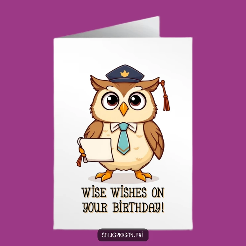 Free Printable Owl Graduation Card - Funny Downloadable Birthday Gift